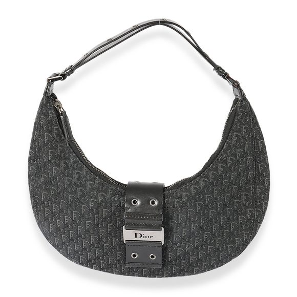 Christian Dior Black Canvas Monogram Street Chic Hobo - Picture 1 of 7
